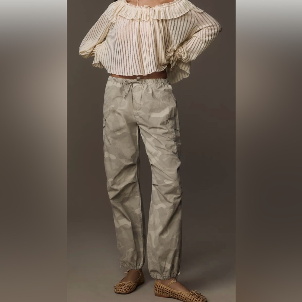 Anthropologie Pilcro Printed Camo Parachute Pants
